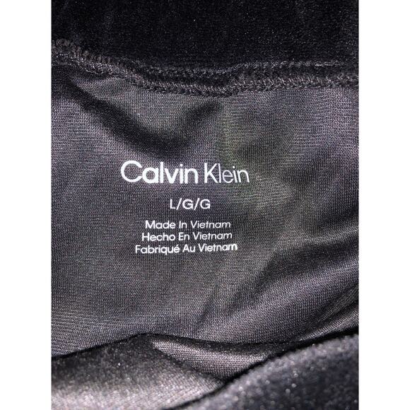 Calvin Klein Pull-On Pant Women's Large Velvet Pleated Front  Black NEW - Picture 7 of 7
